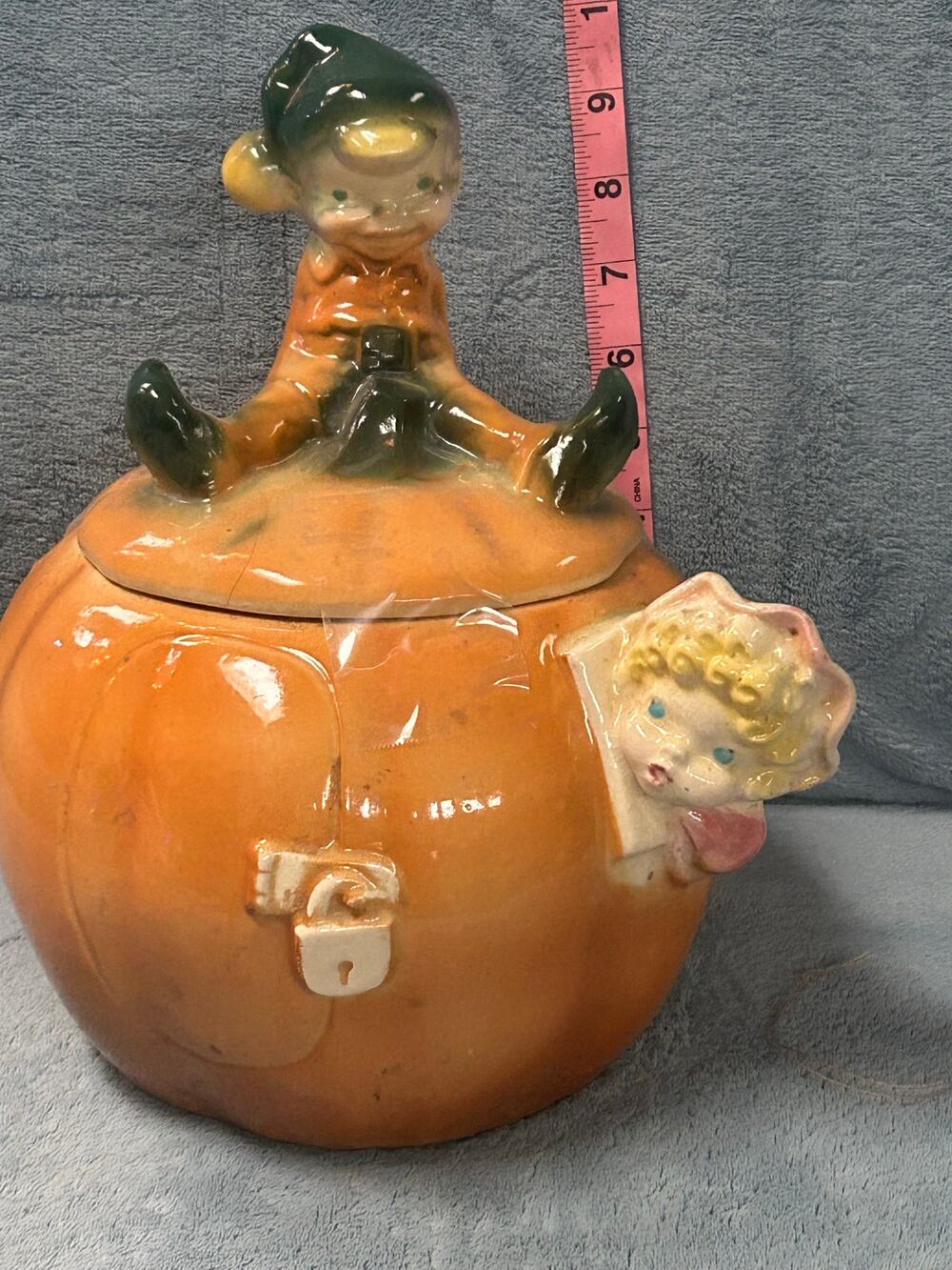 McCoy Cookie Jar Peter Peter Pumpkin Eater: 1950s Ceramic USA